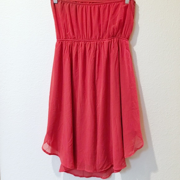 One Clothing Strapless Chiffon Dress - Picture 2 of 3